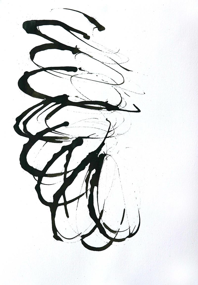 Compression-series(Ink-on-paper,2009)